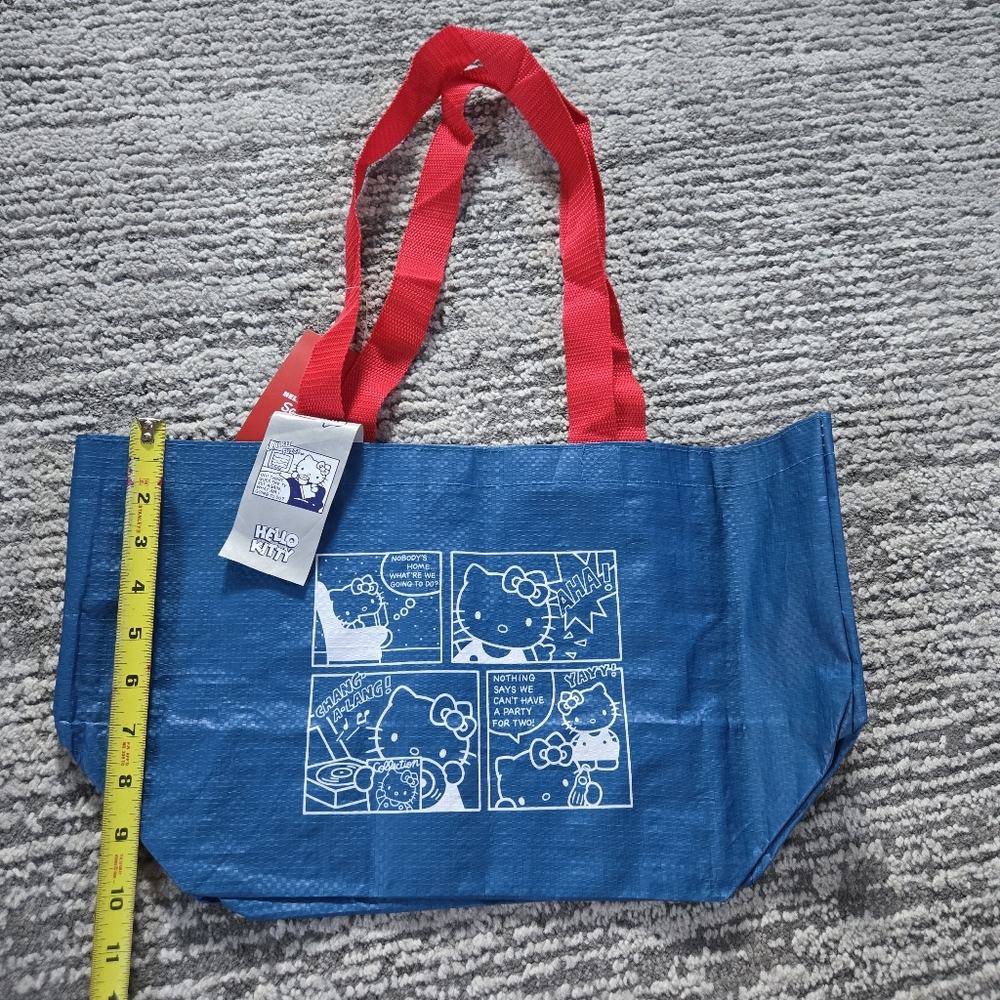 *NWT* RARE!! Hello Kitty Comic Style Blue Tote with Red Straps For Groceries